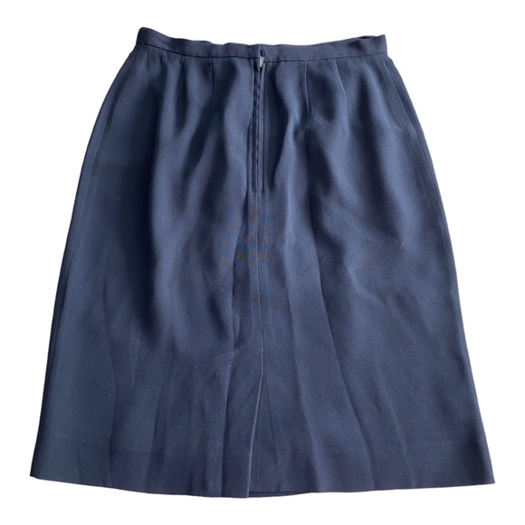 Anne Klein Women Dress Suit Navy Blue Skirt Zipper Lined Size 6 - Picture 5 of 9